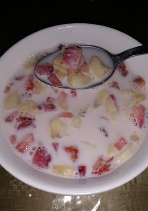 صورة لوصفة فراولة بالحليب 🍓