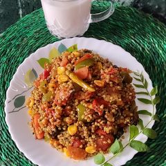 A picture of Bajra(pearl millet) Upma.
