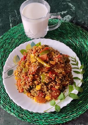 A picture of Bajra(pearl millet) Upma.