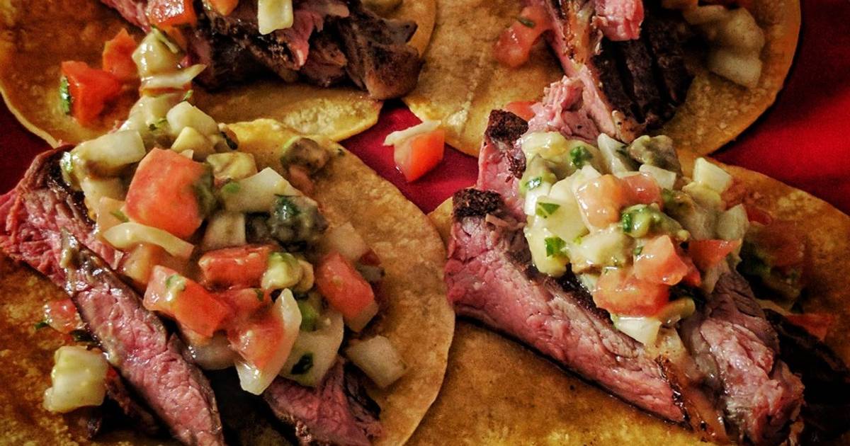 Flank Steak Tacos Recipe by Kamado John Wayne Cookpad