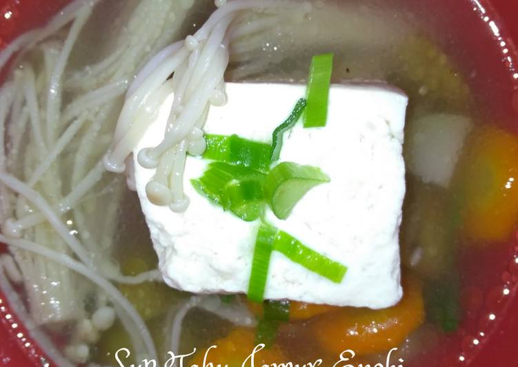 Langkah Mudah untuk Membuat Sup Tahu Jamur Enoki (Ala Anak Kost), Sempurna