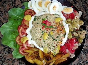 Una foto de Ensalada semi-tibia de bulgur