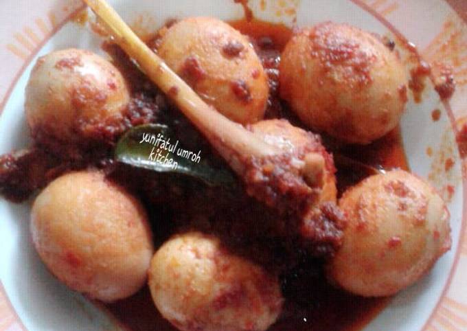 Telur bumbu merah enak