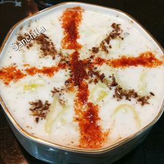 A picture of Smoky Pumpkin Raita.