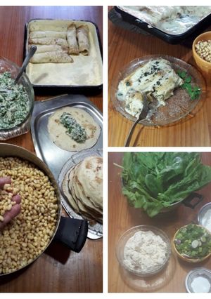 Una foto de De Porotos de Soya a Ricota De Soya. (Canelones De Espinaca)