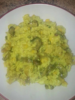 Una foto de Arroz caldoso al cúrcuma