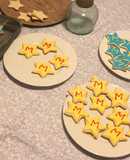 Galletitas de mantequilla, decoradas con glaseado