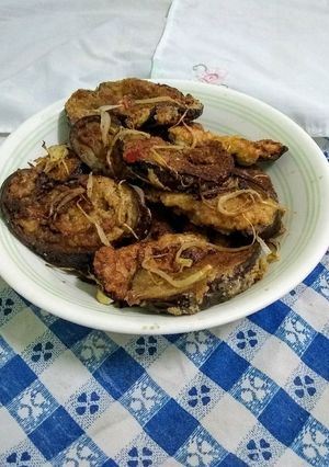 Una foto de Berenjena con plátano