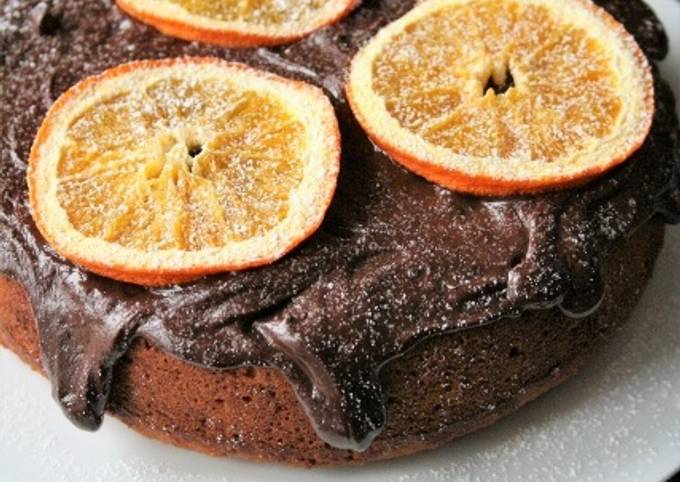 Cake à l'orange  sans gluten, sans lait, sans oeufs 