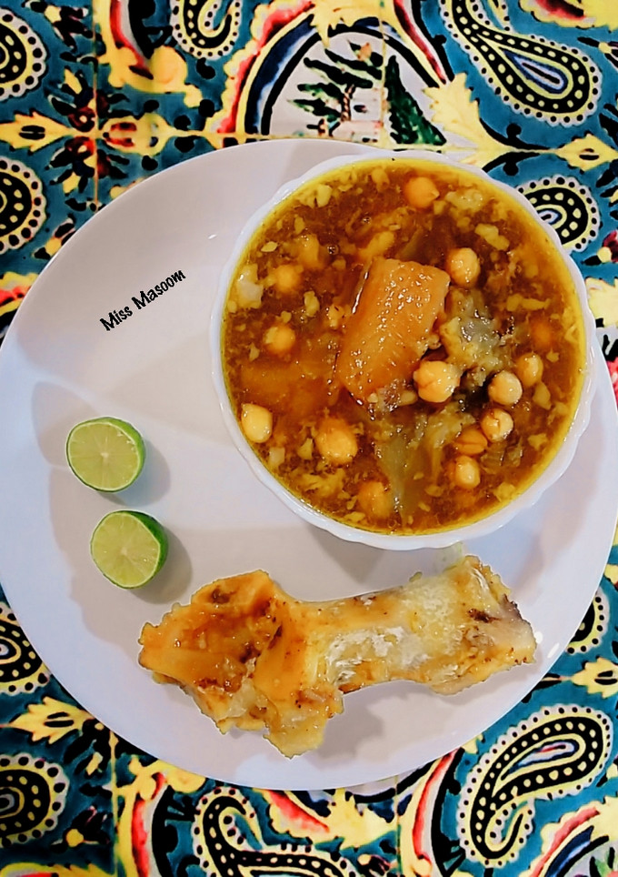 عکسی از دستور آبگوشت قلم