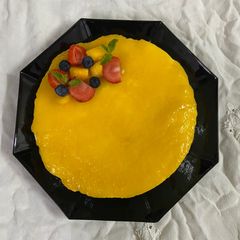 A picture of Mango cheesecake.