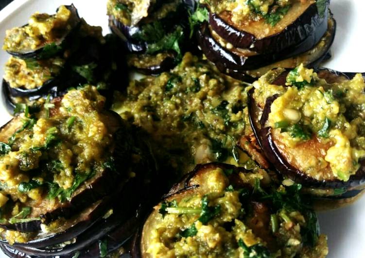 Simple Way to Make Super Quick Homemade Brinjal palita with green besan gravy