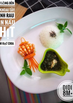 Hình của món Tôm lồng đèn om khoai tây.