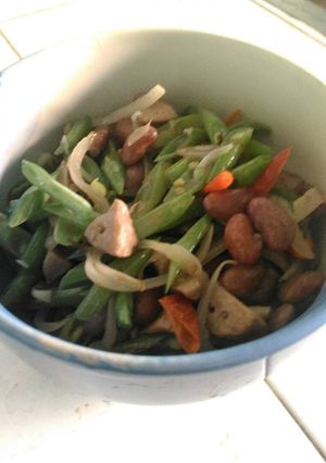 Foto resep Tumis buncis + kacang merah + bakso