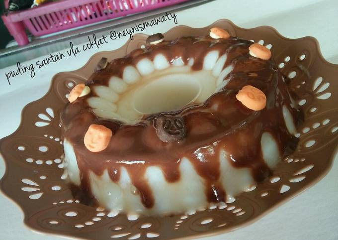 Puding santan vla coklat