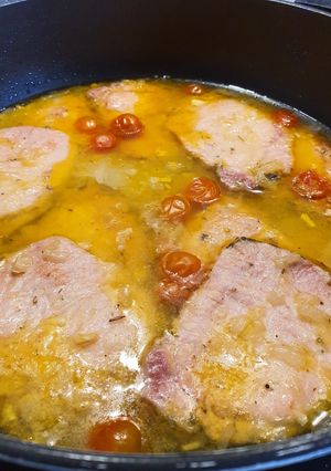 Una foto de Lomo tierno en salsa de mostaza y miel
