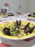 Capellini con zucchine e cozze
