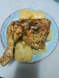 Pollo al horno con patatas