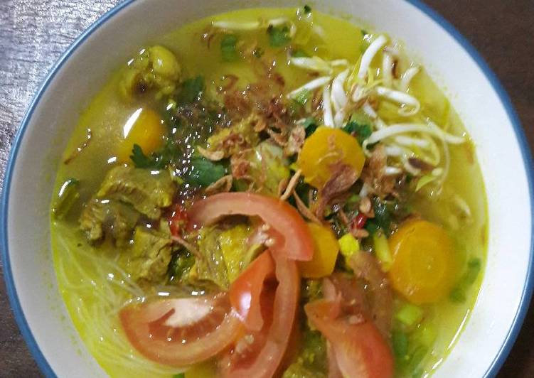 Cara Gampang Membuat Soto daging kuah bening, Bisa Manjain Lidah
