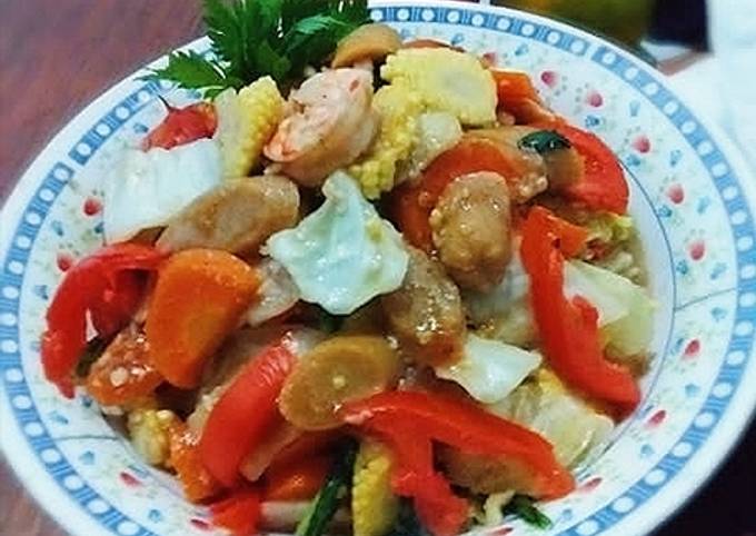 Cara bikin Tumis Jagung Muda, Udang, Sosis Cara bikin Tumis Jagung Muda, Udang, Sosis
