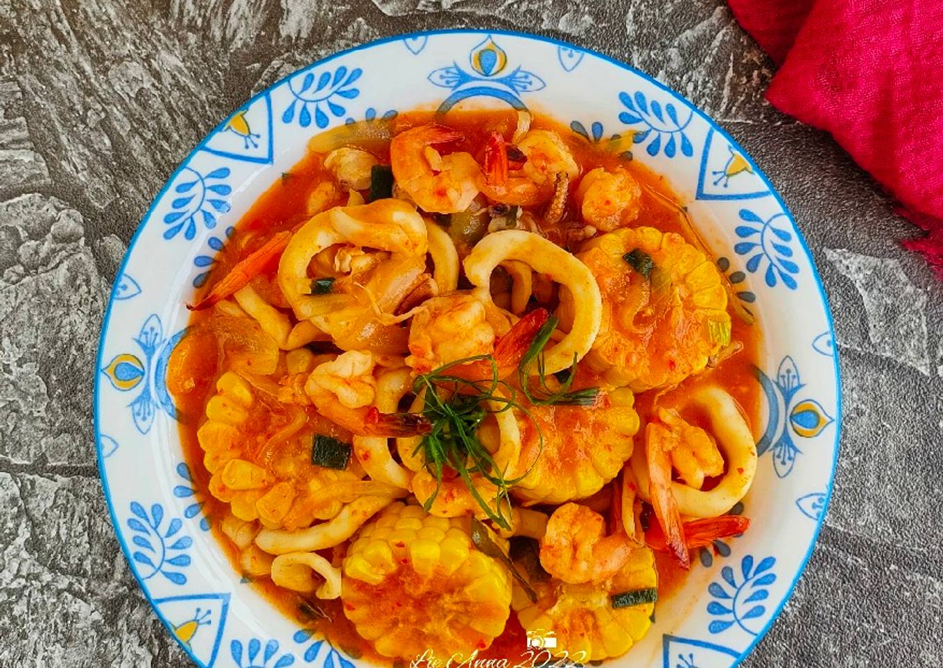 Cumi Udang Saos Padang