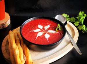 A picture of Winter Vege Tomato Soup.
