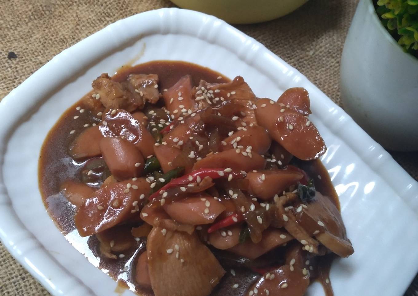 Ayam Sosis Lada Hitam