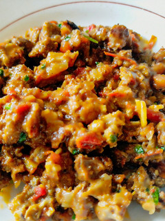 A picture of Fried beef.