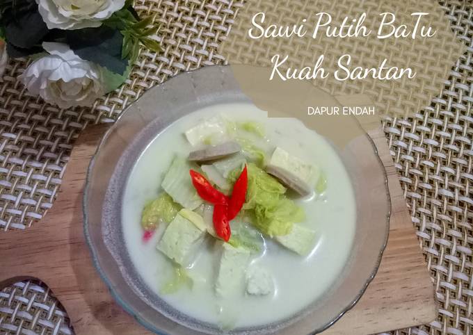 Resep Sawi Putih Batu Bakso Tahu Kuah Santan Oleh Dapur Endah Cookpad