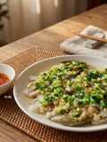 CÀ sọc xanh luộc mỡ hành