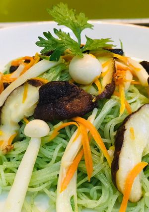 Hình của món Bún tươi xào nấm.