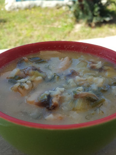 Φωτογραφία της συνταγής 🍄🌸🍲 Μαγειρίτσα νηστίσιμη με μανιτάρια και ταχίνι 🍲🌸🍄
