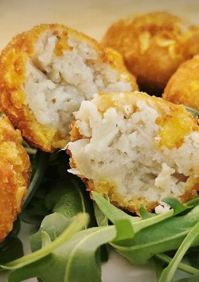 Una foto de Croquetas de Sesos de cerdo con Foie fresco