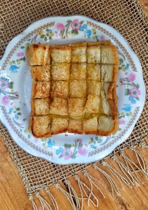 Foto resep Sarapan sat-set roti bakar teflon mentega