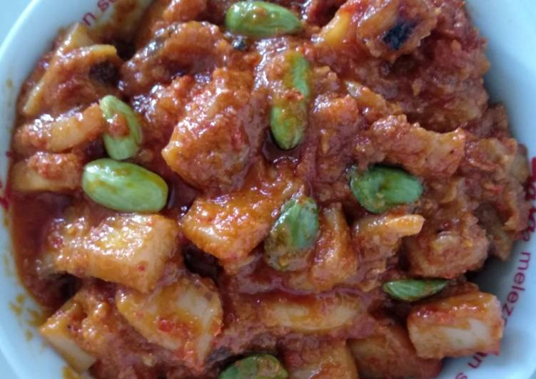 #7 Cumi sotong masak sambal pete