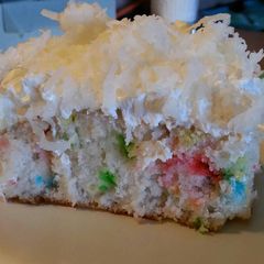A picture of Coconut Poke Cake.