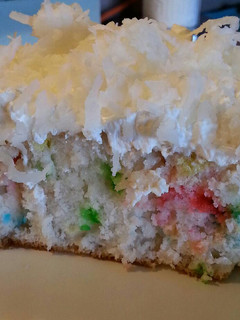 A picture of Coconut Poke Cake.