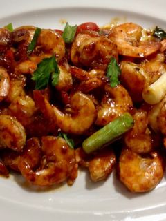 A picture of Shrimp in oyster sauce.
