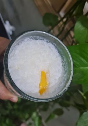 A picture of Peach milkshake (sugar free).