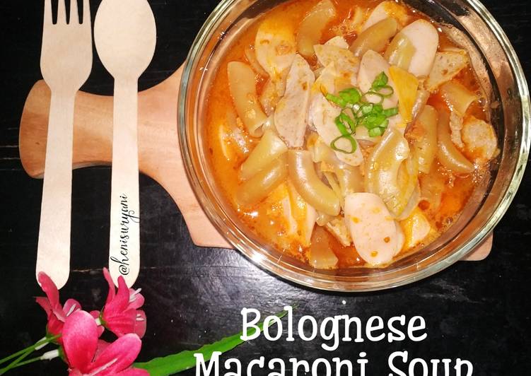 Rahasia Membuat 119. Bolognese Macaroni Soup yang Lezat Sekali