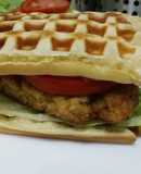 Southern Fried Chicken Breast n Waffle Sandwich