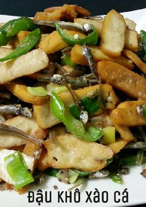 Hình của món Đậu khô xào cá cơm.