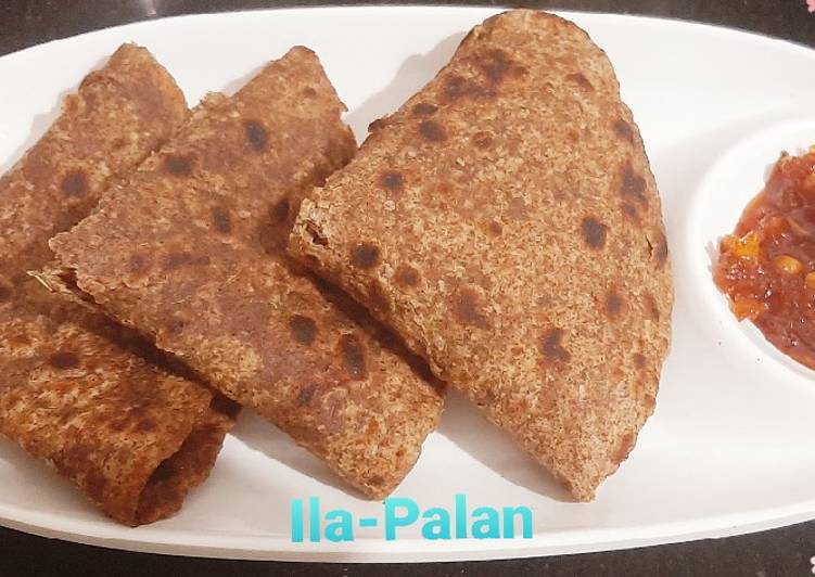 Ragi Sprouted Moong paratha