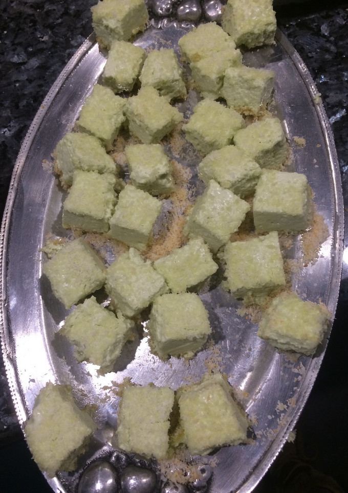 Una foto de Marshmallows de manzana y coco