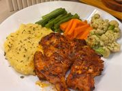 Gambar mashed potato steak