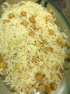 صورة لوصفة رز الحمص (تمن حمص)