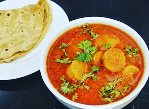 A picture of Besan Gatta Curry.