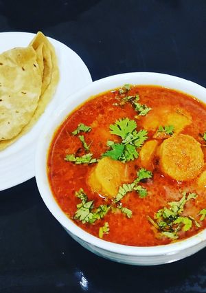 A picture of Besan Gatta Curry.