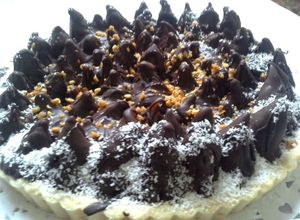 Una foto de Tarta Copitos de Dulce de Leche o Torta Bombón!!