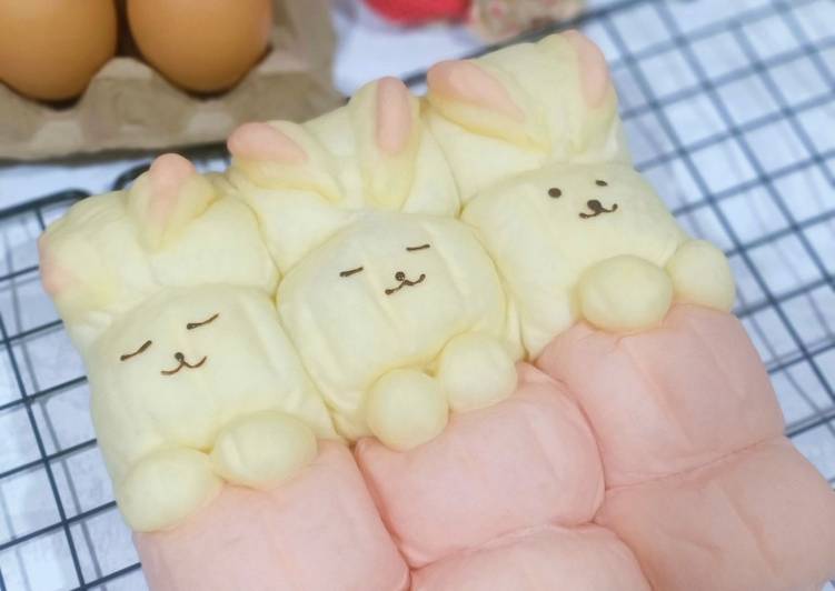 Resep Bunny Breadroll/ Roti Sobek karakter kelinci Anti Gagal